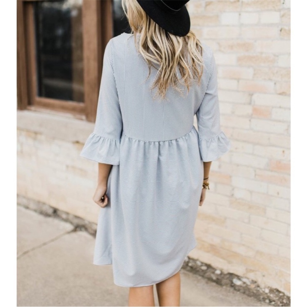 Roolee Mom On Cloud 9 Striped Ruffle Dress — image 5 of 8